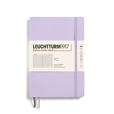 Image de LEUCHTTURM1917 365498 Carnet de notes Medium (A5), Couverture souple, 123 pages numérotées, Lilac, ligné