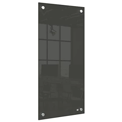 Image de Nobo Petit Tableau Effaçable Mural en Verre, Sans Cadre, 300 x 600 mm, 1 Feutre Inclus, Noir, 1915609