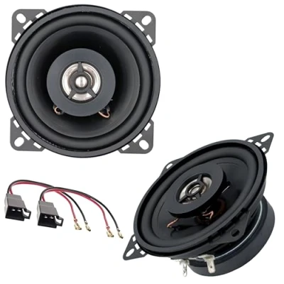 Image de Sound way Enceintes 2 Voies Haut Parleur 10 cm 100 Watts Compatible avec Renault Clio/TWINGO