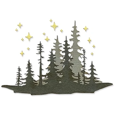 Image de Ensemble de 3 matrices Thinlits Forest Shadows par Tim Holtz