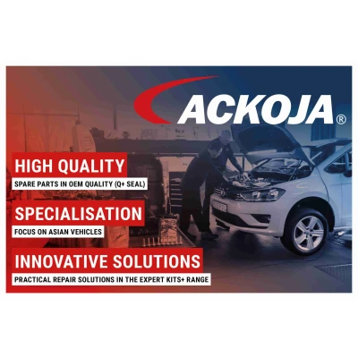 Image de ACKOJA A37 0071 Bras de suspension avec support en caoutchouc supérieur, Essieu avant gauche barre oscillant transversal Tôle d&#039;acier MITSUBISHI: FTO