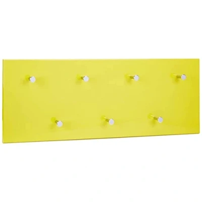 Image de HAKU Möbel Portemanteau Mural, MDF, Jaune Chrome, L 80 X P 6 H 30 cm