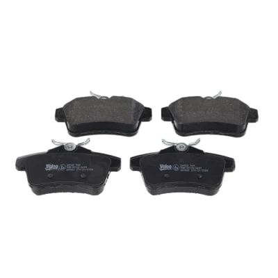 Image de VALEO 601061 Jeu de plaquettes frein Essieu arrière contact signal d&#039;usure exclu avec kit vis fixation, tôle anti bruit