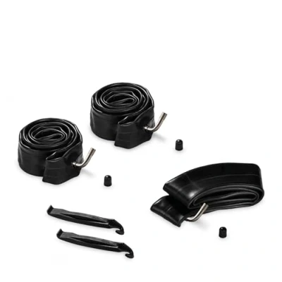 Image de hauck Kit Reparation Pneu Chambre à Air Poussette, Inclus 2x 12 Pouces, 1x 10 Demonte Pneu, Idéal Poussette Trois Roues, Compatible Rapid 3 Air, Noir