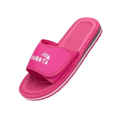 Image de Kubota Claquettes à scratch Femme Sandales été avec fermeture auto agrippante Chaussures pour piscine et plage Chaussons Rose 41