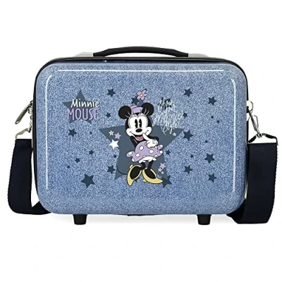 Image de Trousse de Toilette Adaptable Style Disney Minnie avec Bandoulière Bleue 29x21x15 cms ABS Rigide 9.14L 0.6 kgs