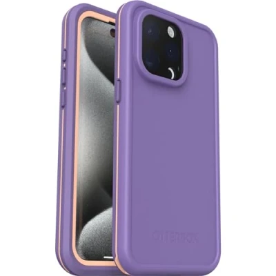 Image de OtterBox Fre Coque pour iPhone 15 Pro Max MagSafe, étanche (IP68),protection avec protecteur d&#039;écran intégré,fabriqué de manière durable, supporte 5 x plus chutes que la norme militaire, Mauve