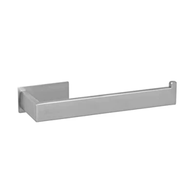 Image de Turbo Loc® Genova Porte Serviettes Mural Décoratif en Acier Inoxydable pour sans Perçage Idéal Salle de Bain Ou WC d&#039;Invités, Anti Rouille, (L X H P) : 19,4 4,4 7,6 Cm