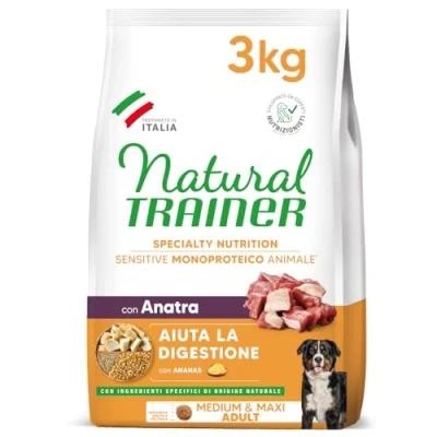 Image de Natural Trainer Sensitive No Gluten Croquettes pour Chien Adulte Medium Maxi avec Dinde et Céréales Complètes 3kg