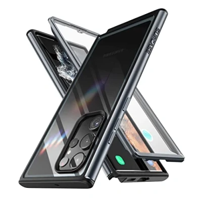 Image de SUPCASE Edge XT Series Coque pour Samsung Galaxy S23 Ultra 5G (2023), Cadre Fin, de Protection Transparente avec Protecteur d&#039;écran intégré (Noir)