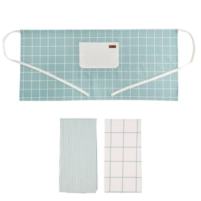 Image de Vinthera Okapi Set Tablier et 2 torchons de Cuisine recyclés, 50 x 110 cm/40 60 cm