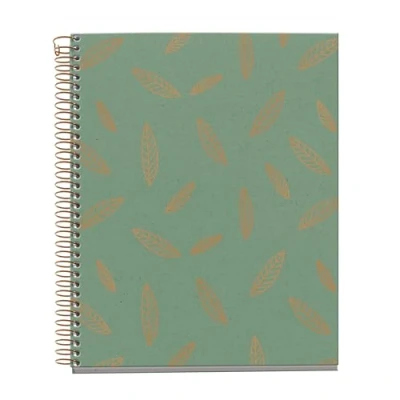 Image de Miquelrius Carnet A5 (148 x 210 mm), rayures horizontales 7 mm, 120 feuilles de 70 g/m², couverture en carton avec détails cuivre, 4 bandes colorées, spirale collection Feeling Mallorca,