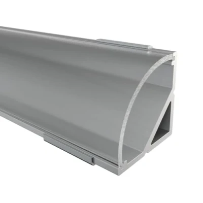 Image de Profilé d’angle LED en aluminium anodisé, pour bandes de 16 mm (par exemple bande Philips Hue), avec cache SEMI à clipser 200 cm Spree