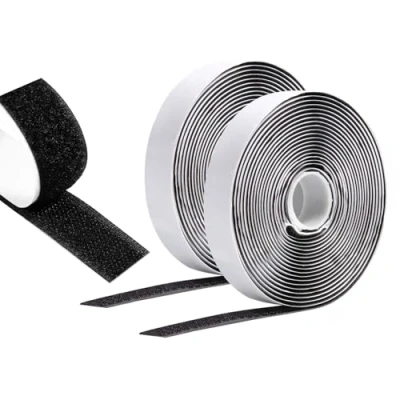 Image de Vinabo Scratch Autocollant Double Face 5 M X 20 MM, Hook Loop Rubans Ruban AdhéSif Puissant à Crochets Et Boucles pour La Couture (Noir)