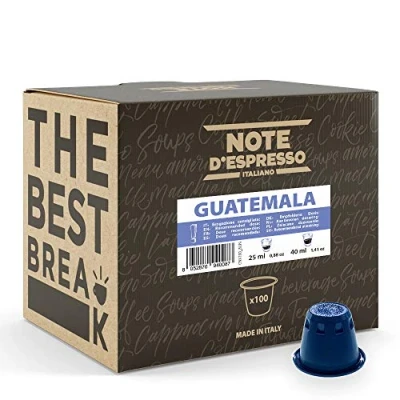 Image de Note d&#039;Espresso Guatemala Capsules de Café Exclusivement Compatible avec Machine NESPRESSO* 100 x 5,6 g