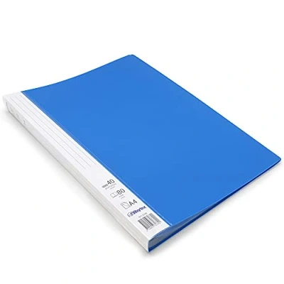 Image de Waytex 931333B Protège Documents A4 80 vues Premium en Polypropylène Opaque Identifiable 40 Pochettes transparentes Bleu