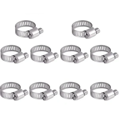 Image de Taolele Lot de 10 colliers serrage réglables en acier inoxydable 304 13 à 19 mm
