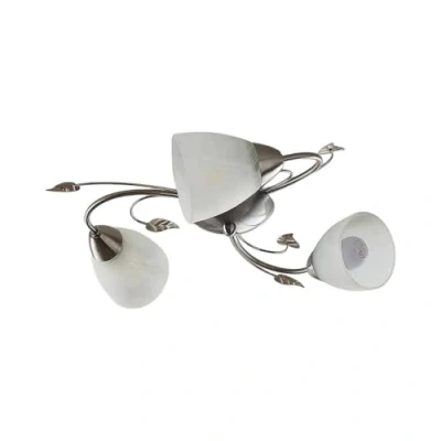 Image de Lindby Plafonnier Yannie à intensité variable en Gris Métal e. a. pour Salon &amp; Salle manger (à 3 lampes, E14), Luminaire Plafonnier, Lampe Plafond, Eclerage Eclairage Interieur