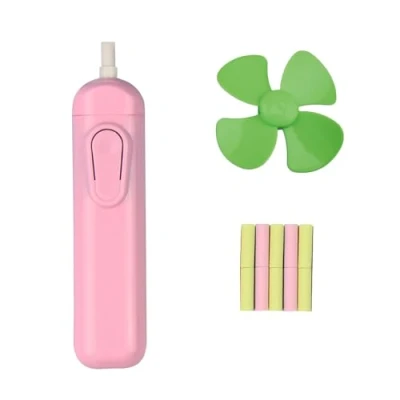 Image de POWERTOOL gomme électrique automatique portable en caoutchouc avec 20 recharges de gommes, à piles pour dessin, peinture, croquis, rédaction (1 pièce, rose)