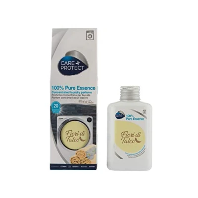 Image de CARE + PROTECT Fiori di Talco, 100% Pure Essence, Parfum de Linge pour Lave linge, Essence Concentrée et Vêtements, Formule active Longue Durée, jusqu’à 5 semaines, 100ml