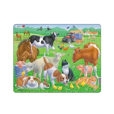 Image de Larsen FH35 Animaux de Compagnie et Ferme, Puzzle Cadre avec 15 pièces