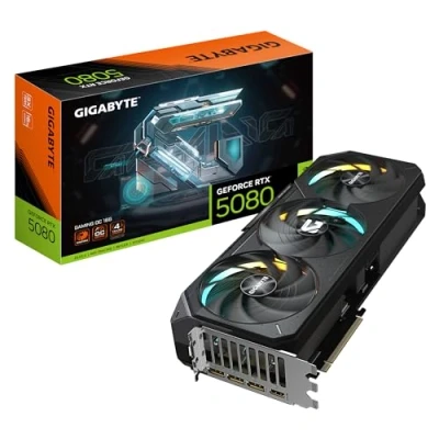 Image de GIGABYTE GeForce RTX 5080 GAMING OC 16G Carte Graphique 16GB GDDR7, 256 bits, PCI E 5.0, 2730MHz Core Clock, 3 x DisplayPort, 1 HDMI, GV N5080GAMING 16GD Neuf