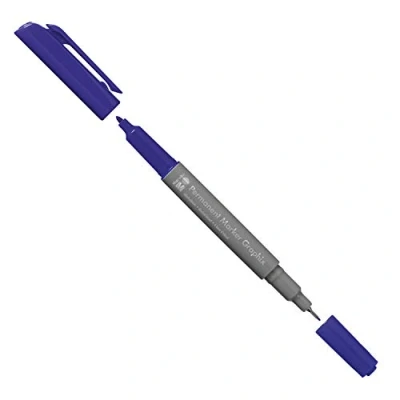 Image de Marabu Marqueur permanent Graphix prune, avec double pointe de 1 à 2 mm et 0,5 mm, couleurs brillantes, séchage rapide, encre base d&#039;alcool, faible odeur imperméable, stück (1er Pack)