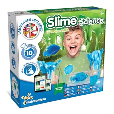 Image de Science4you Kit Fait Brille dans Le Noir Asmr Slime Complet avec 10 Activités Manuelles pour Enfants, Jeux et Jouets, Cadeaux Fille Garçon 8+ Ans