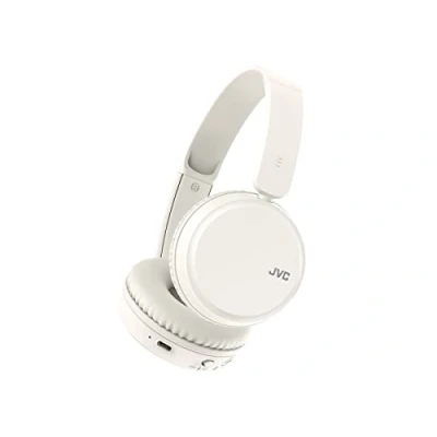 Image de JVC Casque sans Fil Supra aural, 3 Modes sonores(Basse/Clair/Normal), 35H d&#039;autonomie, Léger, Structure pivotante et Pliable à Plat, Connexion Multipoint, Bluetooth, HA Z37W W (Blanc)