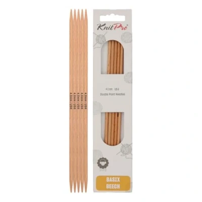 Image de KnitPro KP35117 Basix Aiguille Double Pointe Bois Multicolore 38,5 x 1,3 5,5 cm