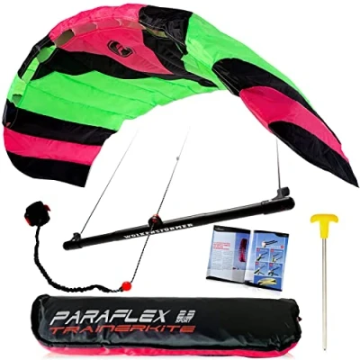 Image de Wolkenstürmer Paraflex Trainer 2.3 Aile de Kitesurf Rose Fluo 3 Lignes cerf Volant en complément Mountain Board Traction