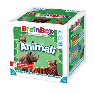 Image de Asmodee BrainBox: Animaux, Jeu pour Apprendre et Former l&#039;esprit, 1+ Joueurs, 8+ Ans, Ed. en Italien