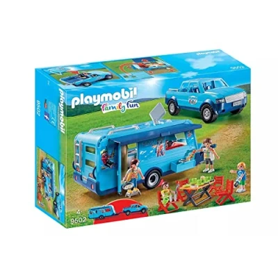 Image de Playmobil 9502 Fun Park Pick up et Caravane