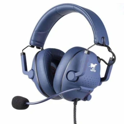 Image de Konix Drakkar Casque Filaire Skyfighter Pro pour PC Gaming Haut parleurs 50 mm Microphone Rétroéclairage LED Bleu