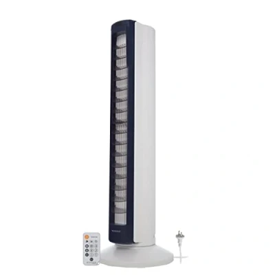 Image de Woozoo, Ventilateur colonne silencieux, puissant &amp; portable, Portée 10m, Oscillation, Inclinaison verticale, Télécommande, Minuterie, Salon Woozoo TWF C82T Blanc