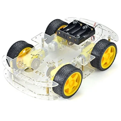Image de DollaTek Encodeur Intelligent de Vitesse kit châssis boîte Batterie Voiture Robot Moteur pour Arduino Quatre pneus