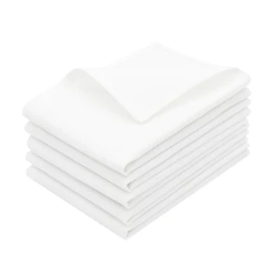 Image de ZOLLNER Set de 5 torchons, Coton, 50x100 cm, Blanc