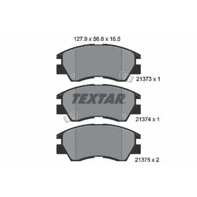 Image de TEXTAR 2137301 Jeu de plaquettes frein avec indicateur d&#039;usure MITSUBISHI: PAJERO 1, L200 II Pick up, 1 Canvas Top