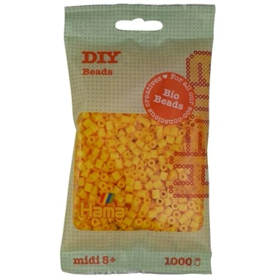 Image de Hama 1 000 perles standard MIDI (Ø5 mm) BIO jaune