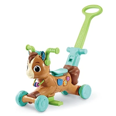 Image de VTech Joey, Mon Porteur Trotti Magique 5 en 1, Trotteur Pousseur Bébé, Évolutif, Jouet d&#039;Activité et de Développement Interactif Musical, Cadeau Bébé Dès 1 an Contenu Français