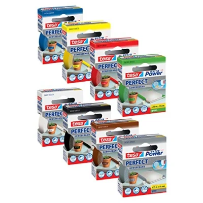 Image de Tesa Ruban en tissu extra Power Perfect, 2,75 m x 19 mm (1 ensemble complet)