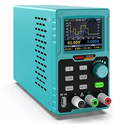 Image de Blocs d&#039;alimentation pour Laboratoire Alimentation de 0 60V 5A Stabilisée DC Réglable et Programmable avec Affichages Multiples Protections Port USB Kiprim DC605S