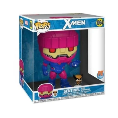 Image de Funko Pop! Jumbo Marvel: X Men Sentinel with Wolverine* (Special Edition) #1054 Bobble Head Vinyl Figure, Multicolore.