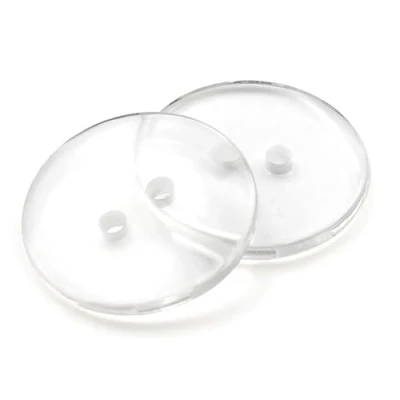 Image de Handarbeit Lieblingsladen Lot de 20 Boutons ronds et transparents en résine mm à 2 trous coudre veste deux