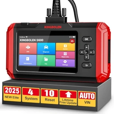 Image de KINGBOLEN S600 Valise Diagnostic Auto pour Moteur/ABS/SRS/Boîte de Vitesses, Outil OBD2 du 4 Système avec 8 Services, l&#039;huile/EPB/SAS/DPF/TPMS etc, AutoVIN Mise à Jour Gratuite