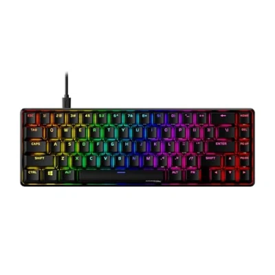 Image de HyperX Alloy Origins 65 Clavier de Jeu mécanique Facteur Forme Ultra Compact 65% Interrupteur Aqua (Tactile) Capuchons Touches PBT à Double Couche Rétro éclairage Del RGB