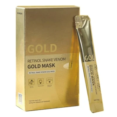 Image de Retinol Snake Venom Gold Mask, Peptide Face Golden Collagen Peel Off Facial Mask,Gold Anti Aging Mask for Deeply Cleans Moisturizing, Hydrating to Reduce Fine Lines &amp; Wrinkles
