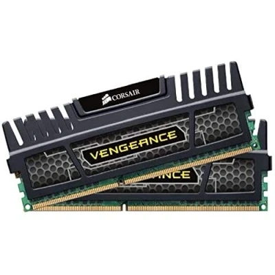Image de Corsair CMZ16GX3M2A1600C9 Vengeance 16GB (2x8GB) DDR3 1600 Mhz CL9 Mémoire pour ordinateur de bureau performante avec profil XMP. Noir