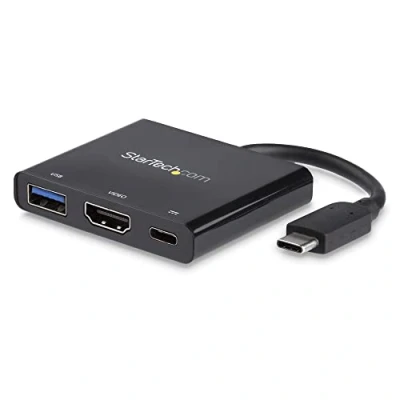Image de StarTech.com Adaptateur multifonction USB C vers HDMI 4K avec Power Delivery et port A (CDP2HDUACP)