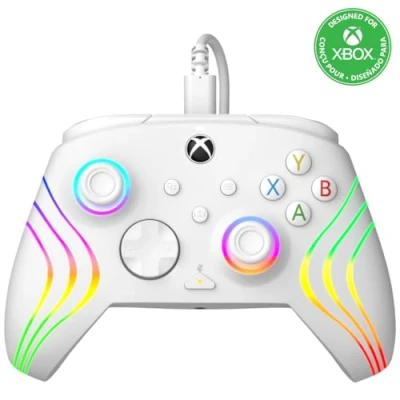 Image de PDP AFTERGLOW XBX WAVE filaire manette WHITE for Xbox Series XS, One, Officially Licensed